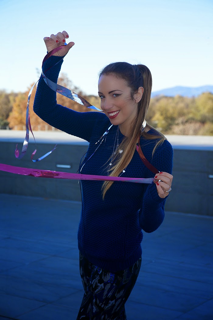 royal blue sweater