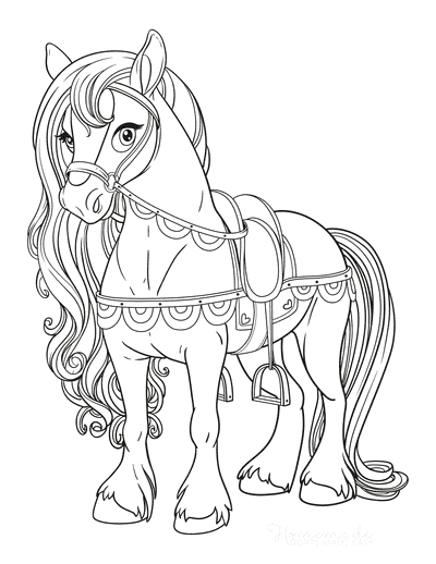 Top Horse Coloring Pages for Kids & Adults Free