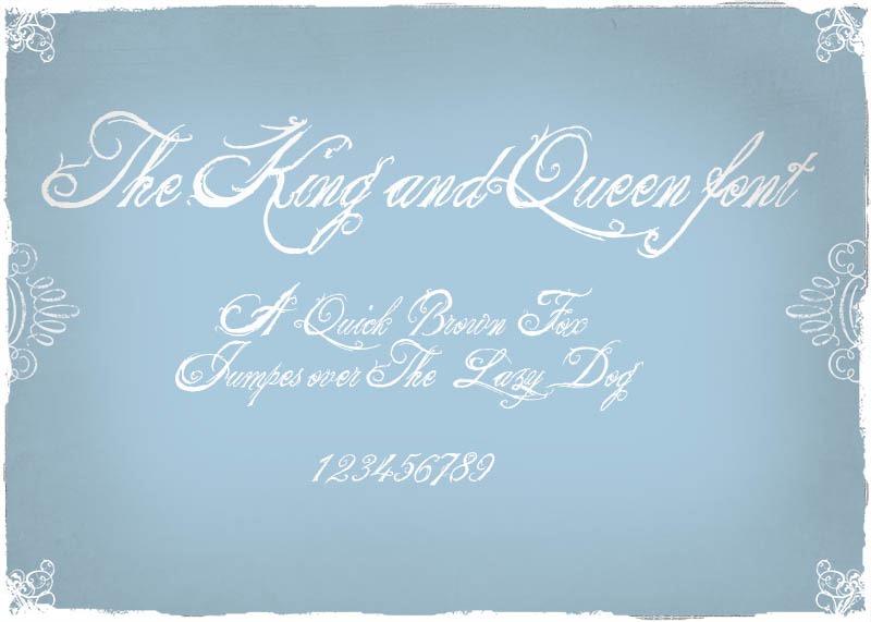 the king and queen font