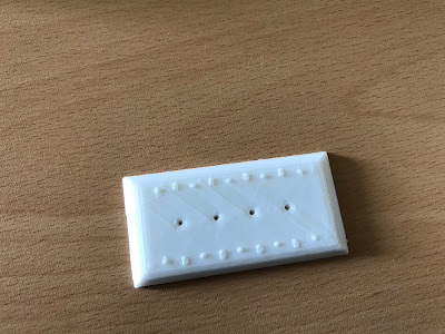 Prototipo de la regla adaptada impresa en 3D