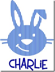 Personalized Blue Bunny Face TShirt