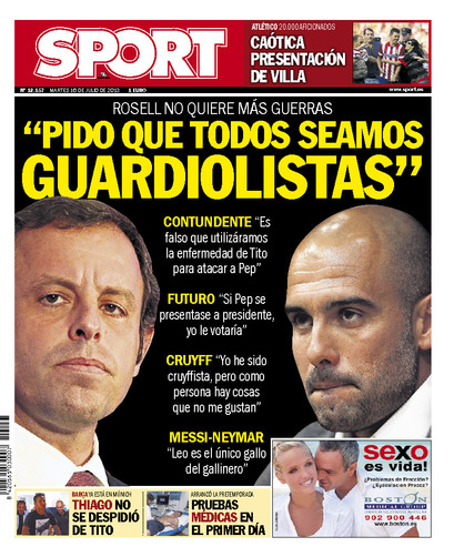 Portada del Sport 16/7/2013