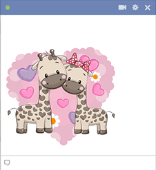 Giraffe Love Image