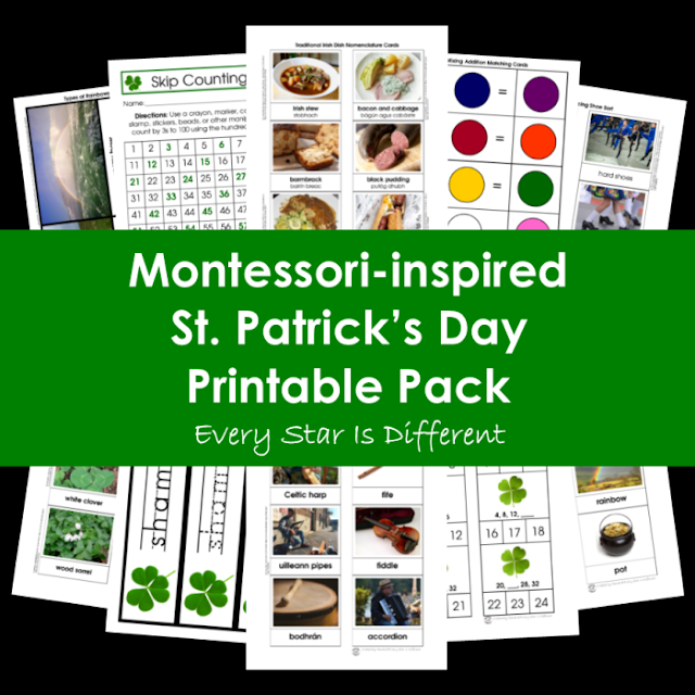 Montessori-inspired St. Patrick's Day printable pack