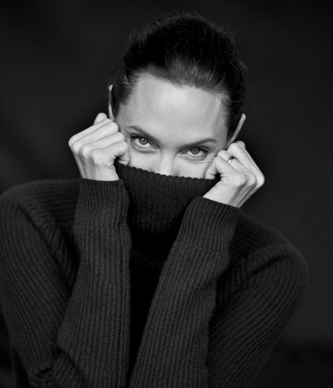 angelina jolie starred in a sensual black and white photoshoot