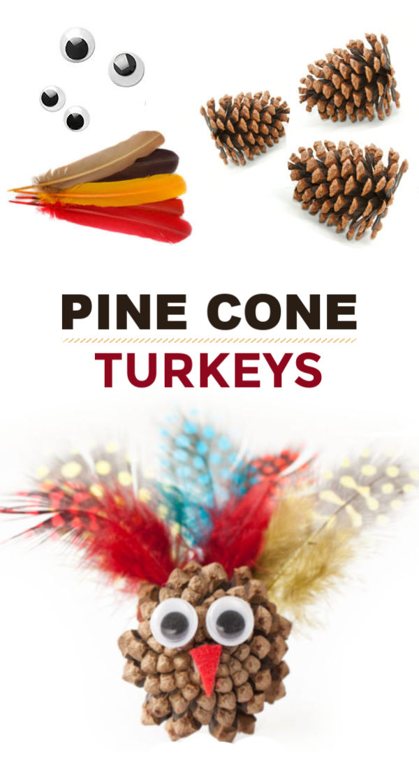 Pine cone turkey crafts for kids.  Preschoolers will love the leaf turkey! #pineconecrafts #pineconeturkey #pineconeturkeycraft #pineconeturkeysforkids #pineconeturkeyshowtomake #leafturkey #leafturkeycraft #turkeycraftsforpreschool #turkeycraftskids #fallcrafts #growingajeweledrose #activitiesforkids