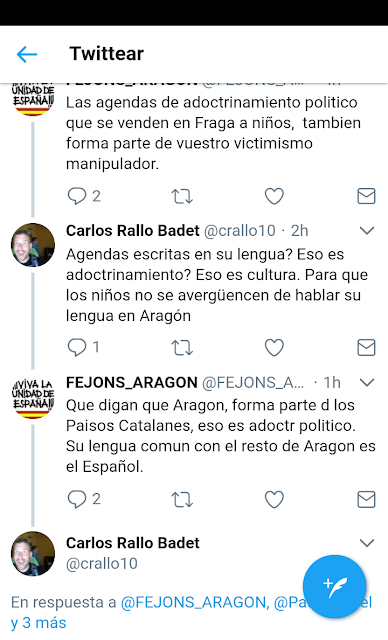 agendas, adoctrinamiento, catalanista, franja