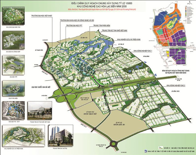 Quy hoạch chi tiết các phân khu Khu đô thị Hòa Lạc