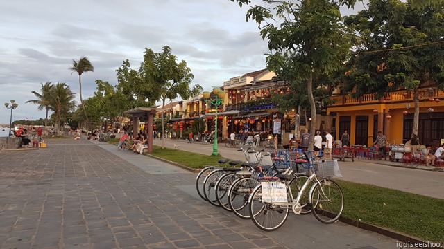 Hoi An ancient town and Thu Bon river side area 