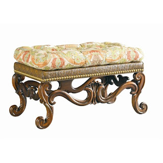 carved wood traditional ottoman