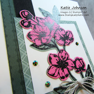Card made with Stampin'Up!'s Forever Blossom's Stamp set and coordinating Cherry Blossom Dies