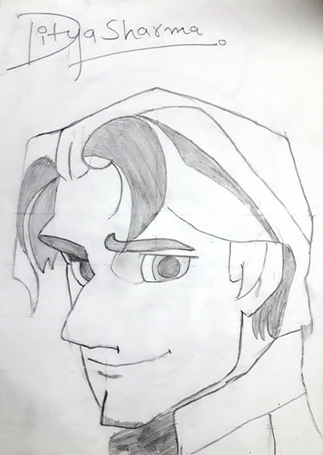 sketch of Flynn Rider