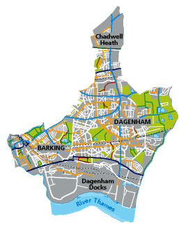 Barking-Dagenham Map Region