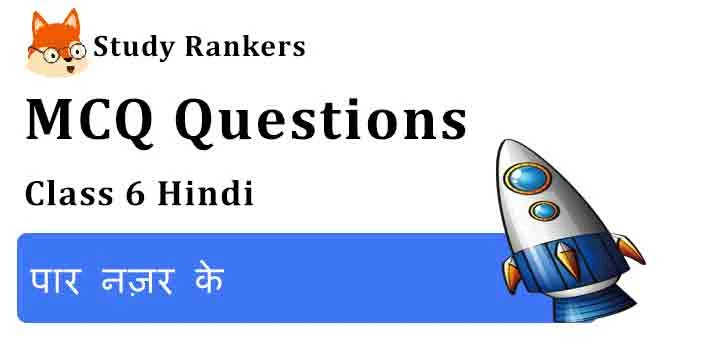 MCQ Questions for Class 6 Hindi Chapter 6 पार नज़र के Vasant