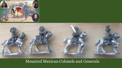 Mounted Mexican Colonels & Generals