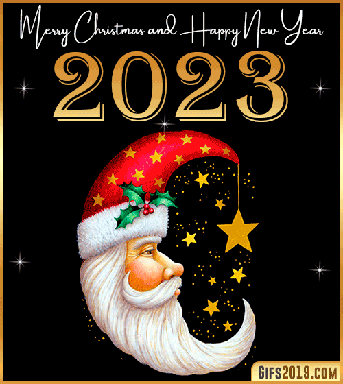 Merry Christmas and Happy New Year 2023 gif