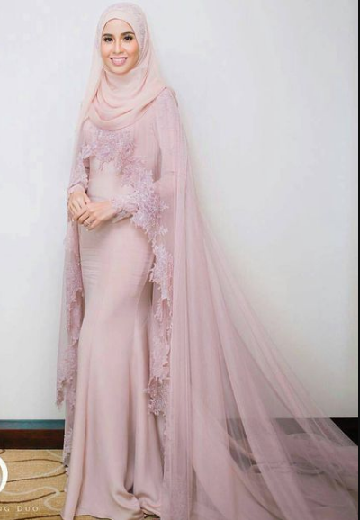 10 Contoh Gaun Pengantin Muslimah Simple Tapi Elegan 