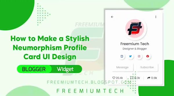 Make a Stylish Neumorphism Profile Card UI Design