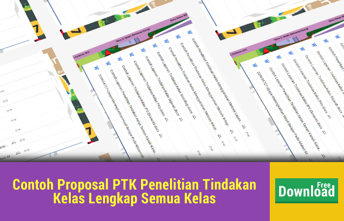 Contoh Proposal PTK Penelitian Tindakan Kelas Lengkap 