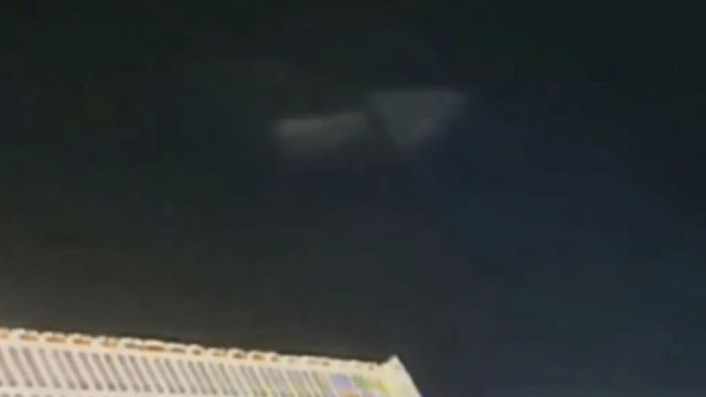 A giant craft just appeared at the ISS above it's solar panel.