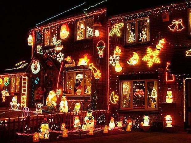 Christmas Lights On Houses