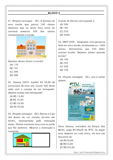 SIMULADO DE MATEMÁTICA 4º E 5º ANO – DESCRITOR 26