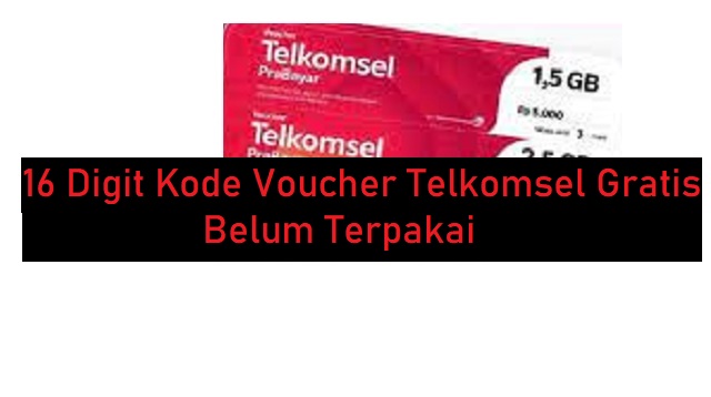 16 Digit Kode Voucher Telkomsel Gratis