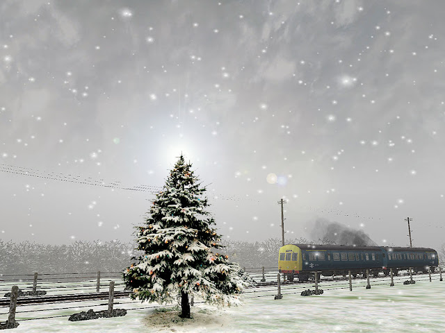 Free Winter wallpaper train in the snow