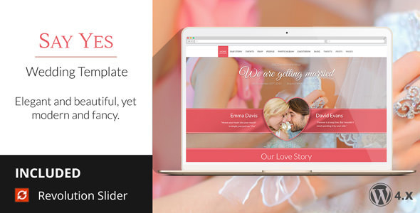 Say Yes- WordPress Wedding theme