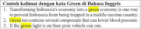 22 Contoh Kalimat Green di Bahasa Inggris dan Pengertiannya