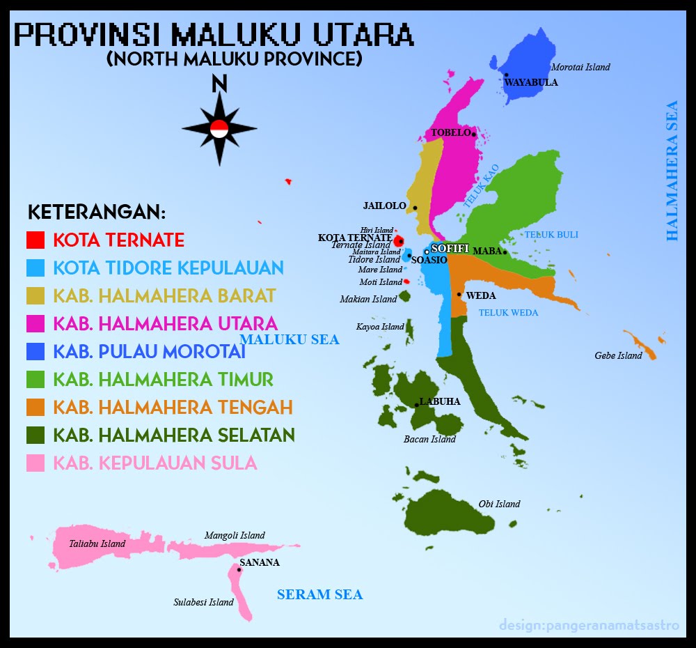Daftar Nama  kecamatan dan  desa di  Kabupaten  Halmahera 