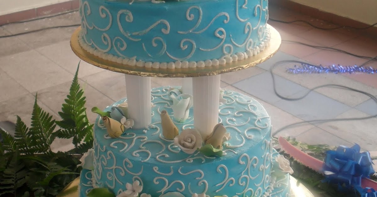 :Anissya Cakes:: Kek kahwin tema biru turqois