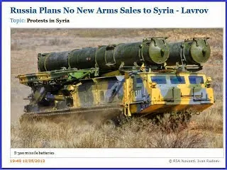 S-300 missile supplies with Syria