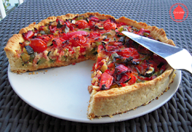 quiche lardons et légumes été feuilletée