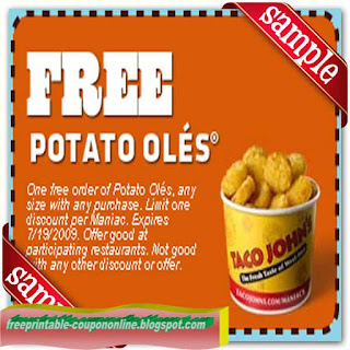 Free Printable Taco Johns Coupons