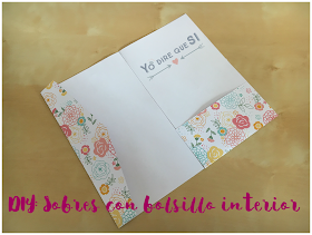 DIY: Sobres con bolsillo interior. Tutorial con plantilla descargable.