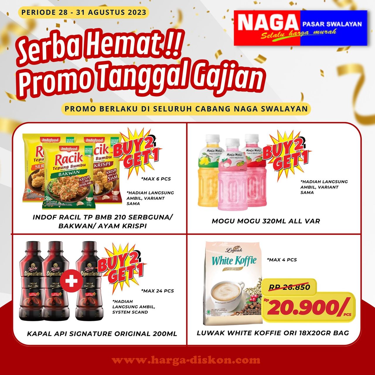 Katalog Promo NAGA Swalayan Awal Pekan 28 - 31 Agustus 2023