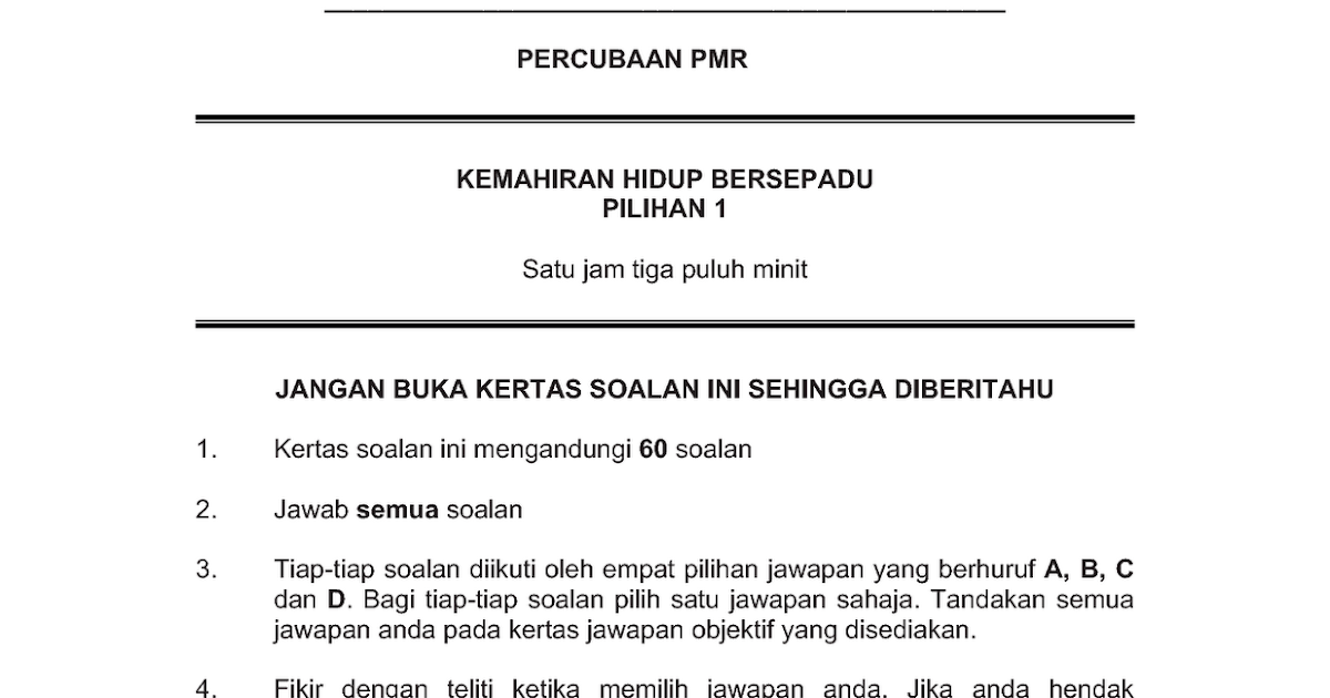 Soalan Sekolah Agama Johor Tahun 1 - Selangor a