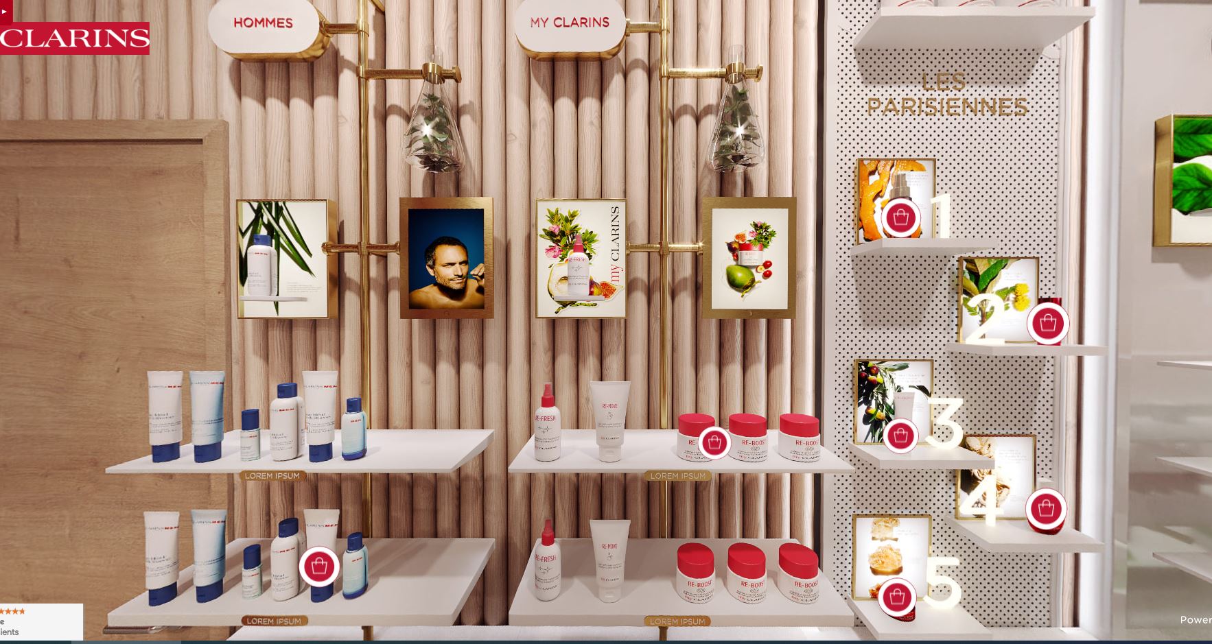 revue beauté visite virtuelle boutique clarins