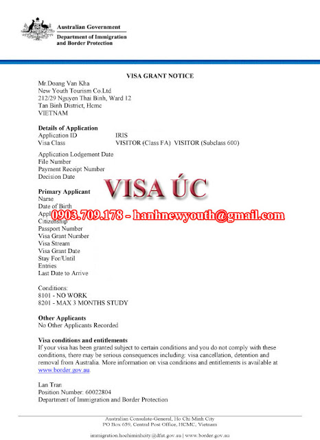 Dịch vụ làm visa Úc gấp uy tín và thành công cao