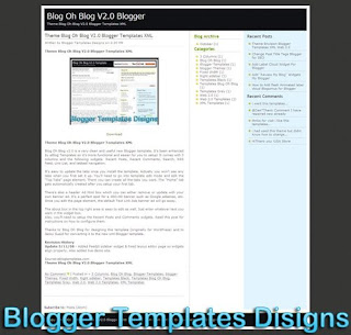 Theme Blog Oh Blog V2.0 Blogger Templates XML