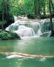 Waterfall Flows On River
