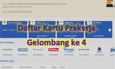 UPDATE! Daftar Kartu Prakerja Gelombang ke 4