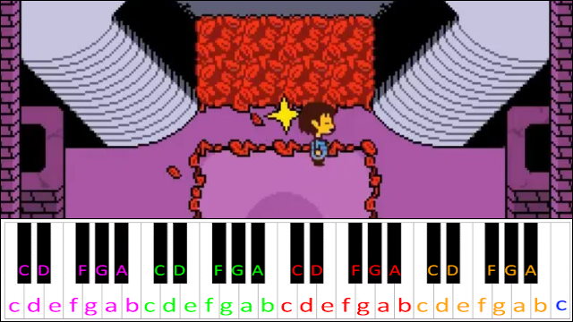 Ruins (Undertale) Hard Version Piano / Keyboard Easy Letter Notes for Beginners