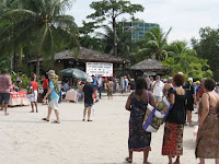 A view of the beach at Mines hotel