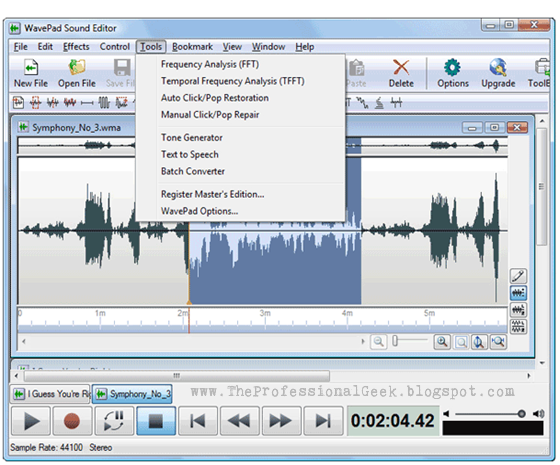 WavePad Audio Editing  free software
