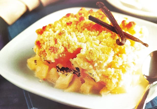 Crumble vanille ananas aux spéculoos