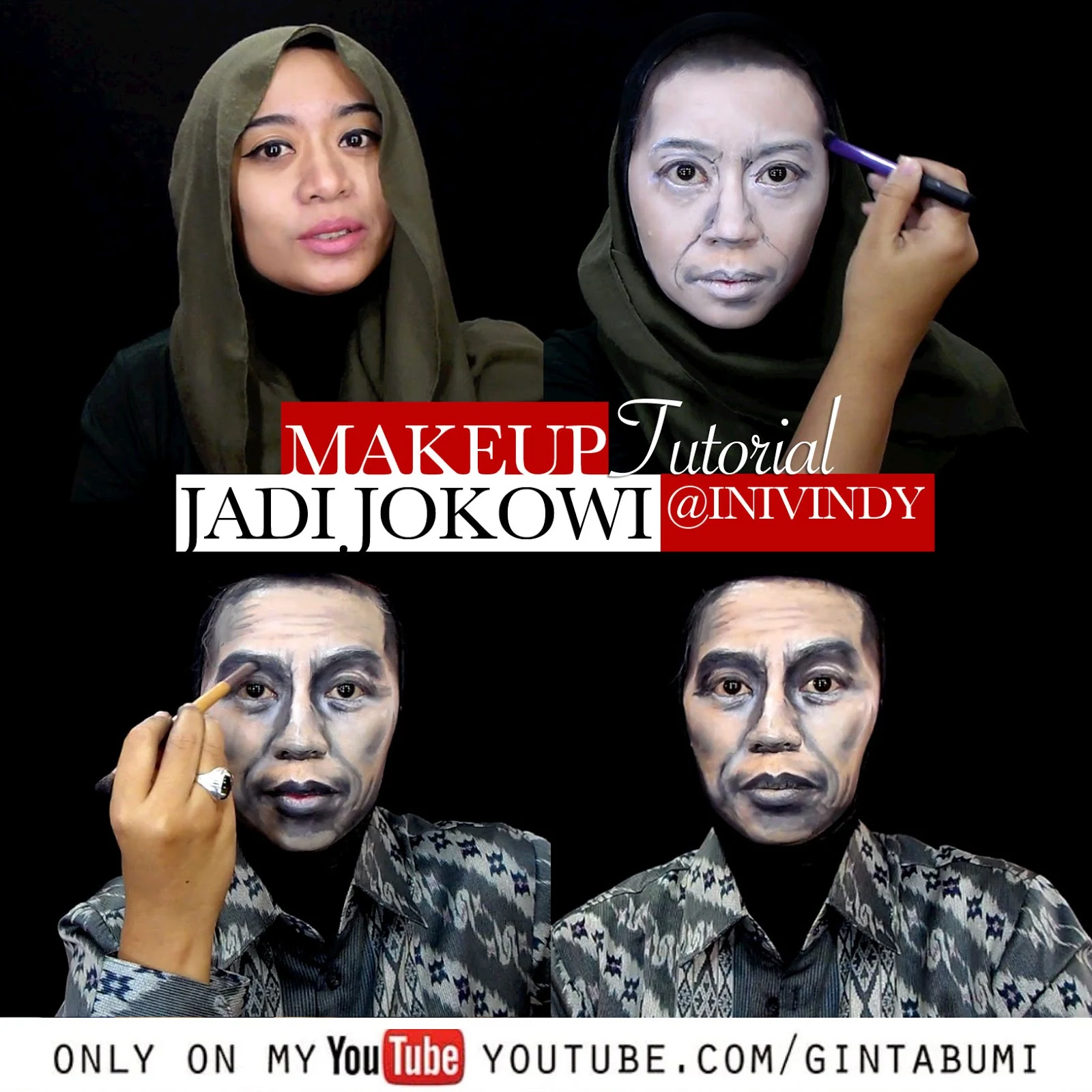 Ini Vindy Yang Ajaib Tutorial Makeup Jadi Jokowi Dan Bung Karno