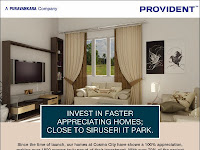 Provident Housing: 2% off on Homes close to Siruseri IT Park, Chennai.  