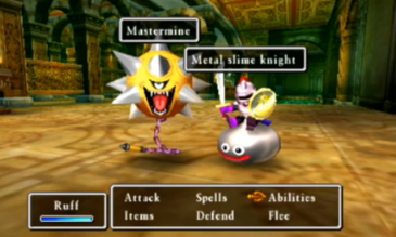 Dragon Quest VII Fragments of the Forgotten Past 3DS Metal slime knight Mastermine combat